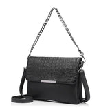 <bold>Messenger / Crossbody Bag <br>Vegan-Leather Handbag Black - strapsandbrass.com