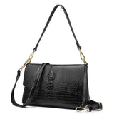 <bold>Crossbody  / Shoulder Bag <br>Genuine-Leather Handbag Black - strapsandbrass.com