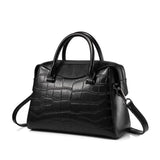 <bold>Top-Handle  / Shoulder Bag  <br>Vegan-Leather Handbag Black - strapsandbrass.com
