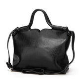 <bold>Tote / Shoulder Bag  <br>Vegan-Leather Handbag Black - strapsandbrass.com