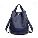 <bold>Fashion Backpack  <br>Vegan-Leather Fashion Backpack Blue - strapsandbrass.com