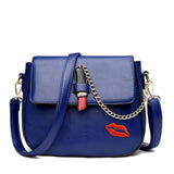 <bold>Messenger / Crossbody Bag <br>Vegan-Leather Handbag Blue - strapsandbrass.com