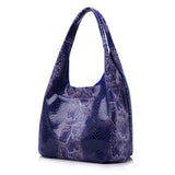 <bold>Hobo / Tote Bag <br>Genuine-Leather Handbag Blue - strapsandbrass.com
