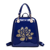 <bold>Fashion Backpack  <br>Vegan-Leather Fashion Backpack Blue - strapsandbrass.com