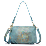 <bold>Crossbody / Shoulder Bag <br>Genuine-Leather Handbag Blue - strapsandbrass.com