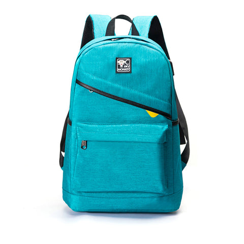 Backpack USB Charging <br> Canvas Backpack Blue - strapsandbrass.com