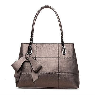 <bold>Satchel  / Tote  Bag <br>Genuine-Leather Handbag Bronze - strapsandbrass.com