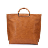 <bold>Tote / Crossbody Bag <br>Vegan-Leather Handbag Brown - strapsandbrass.com