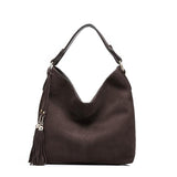<bold>Hobo / Tote Bag <br>Vegan-Leather Handbag Brown - strapsandbrass.com