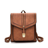 <bold>Fashion Backpack  <br>Vegan-Leather Fashion Backpack Brown - strapsandbrass.com