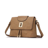 <bold>Messenger  / Shoulder Bag  <br>Vegan-Leather Handbag Brown - strapsandbrass.com