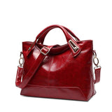 <bold>Tote / Shoulder Bag  <br>Vegan-Leather Handbag Burgundy - strapsandbrass.com