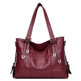 <bold>Hobo | Tote Bag  <br>Vegan-Leather Handbag Burgundy - strapsandbrass.com