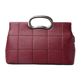 <bold>Messenger / Tote Bag  <br>Vegan-Leather Handbag Burgundy - strapsandbrass.com