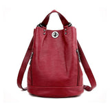 <bold>Fashion Backpack  <br>Vegan-Leather Fashion Backpack Burgundy - strapsandbrass.com