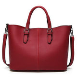 <bold>Tote  / Shoulder Bag  <br>Vegan-Leather Handbag Burgundy - strapsandbrass.com