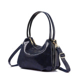 <bold>Hobo  / Tote Bag <br>Genuine-Leather Handbag Blue - strapsandbrass.com