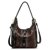 <bold>Hobo  / Tote Bag <br>Genuine-Leather Handbag Brown - strapsandbrass.com