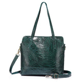 <bold>Bucket / Tote Bag <br>Genuine-Leather Handbag Green - strapsandbrass.com