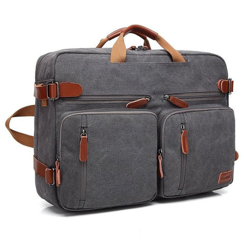 Convertible Backpack / Messenger / Laptop <br> Nylon Backpack  - strapsandbrass.com
