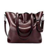 <bold>Tote  / Shoulder Bag  <br>Vegan-Leather Handbag Dark Red - strapsandbrass.com