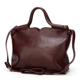 <bold>Tote / Shoulder Bag  <br>Vegan-Leather Handbag Burgundy - strapsandbrass.com