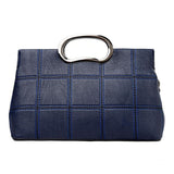 <bold>Messenger / Tote Bag  <br>Vegan-Leather Handbag Deep Blue - strapsandbrass.com