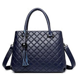 Top-Handle / Crossbody Bag  <br>Vegan-Leather Handbag Deep Blue - strapsandbrass.com