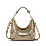 <bold>Hobo  / Tote Bag <br>Genuine-Leather Handbag Gold - strapsandbrass.com
