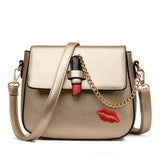 <bold>Messenger / Crossbody Bag <br>Vegan-Leather Handbag gold - strapsandbrass.com