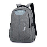 Backpack USB Charging <br> Canvas Backpack Gray - strapsandbrass.com