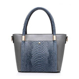 <bold>Tote  / Shoulder Bag  <br>Vegan-Leather Handbag Gray - strapsandbrass.com