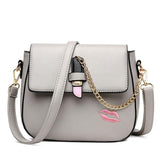 <bold>Messenger / Crossbody Bag <br>Vegan-Leather Handbag Gray - strapsandbrass.com