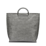 <bold>Tote / Crossbody Bag <br>Vegan-Leather Handbag Gray - strapsandbrass.com