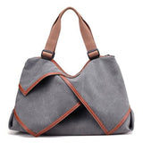 <bold>Hobo / Tote Bag <br>Vegan-Leather Handbag Gray - strapsandbrass.com