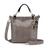 <bold>Bucket / Crossbody Bag <br>Genuine-Leather Handbag Gray - strapsandbrass.com