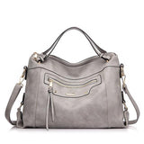 <bold>Hobo  / Tote Bag  <br>Vegan-Leather Handbag Gray - strapsandbrass.com