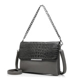<bold>Messenger / Crossbody Bag <br>Vegan-Leather Handbag Gray - strapsandbrass.com