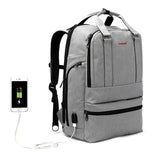 Backpack USB Charging & Anti-Theft <br> Oxford Backpack Grey - strapsandbrass.com