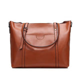 <bold>Tote / Crossbody Bag  <br>Genuine-Leather Handbag Brown - strapsandbrass.com
