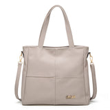 <bold>Tote / Crossbody Bag  <br>Vegan-Leather Handbag Gray - strapsandbrass.com