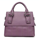<bold>Top-Handle / Tote Bag  <br>Vegan-Leather Handbag Purple - strapsandbrass.com