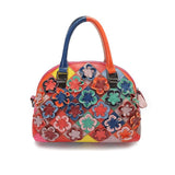 Top-Handle / Crossbody Bag  <br>Genuine-Leather Handbag Multicolor - strapsandbrass.com