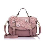 <bold>messenger / Shoulder Bag  <br>Vegan-Leather Handbag Pink - strapsandbrass.com