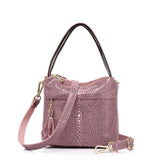 <bold>Bucket / Crossbody Bag <br>Genuine-Leather Handbag Pink - strapsandbrass.com