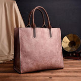 <bold>Tote / Shoulder Bag  <br>Vegan-Leather Handbag Pink - strapsandbrass.com
