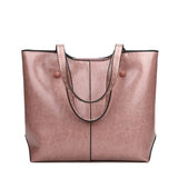 <bold>Tote  / Shoulder Bag  <br>Vegan-Leather Handbag Pink - strapsandbrass.com