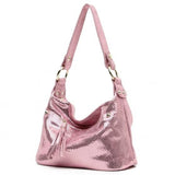 <bold>Hobo  / Tote Bag  <br>Vegan-Leather Handbag Pink - strapsandbrass.com