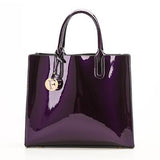 <bold>Tote  / Shoulder Bag  <br>Vegan-Leather Handbag Purple - strapsandbrass.com