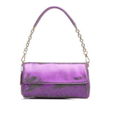 <bold>Crossbody / Shoulder Bag <br>Genuine-Leather Handbag Purple - strapsandbrass.com